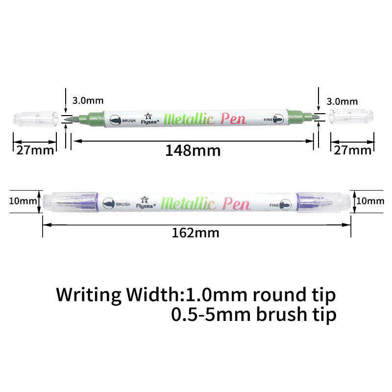 Wholesale Double Ended Marker Metal Pen Graffiti Highlighter